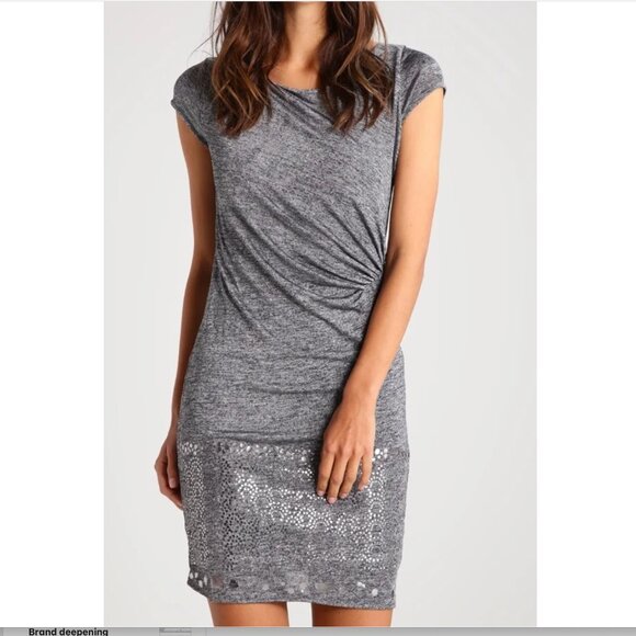 NWOT Desigual Grey Mottled Dress XL - Picture 1 of 5